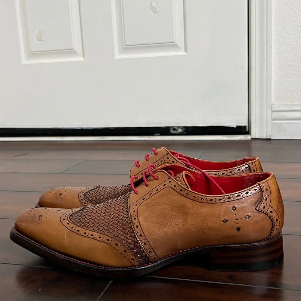 Jeffery West Dexter Harbour Leather Lace Up Shoe in Mahogany size 9‎ Preppy
